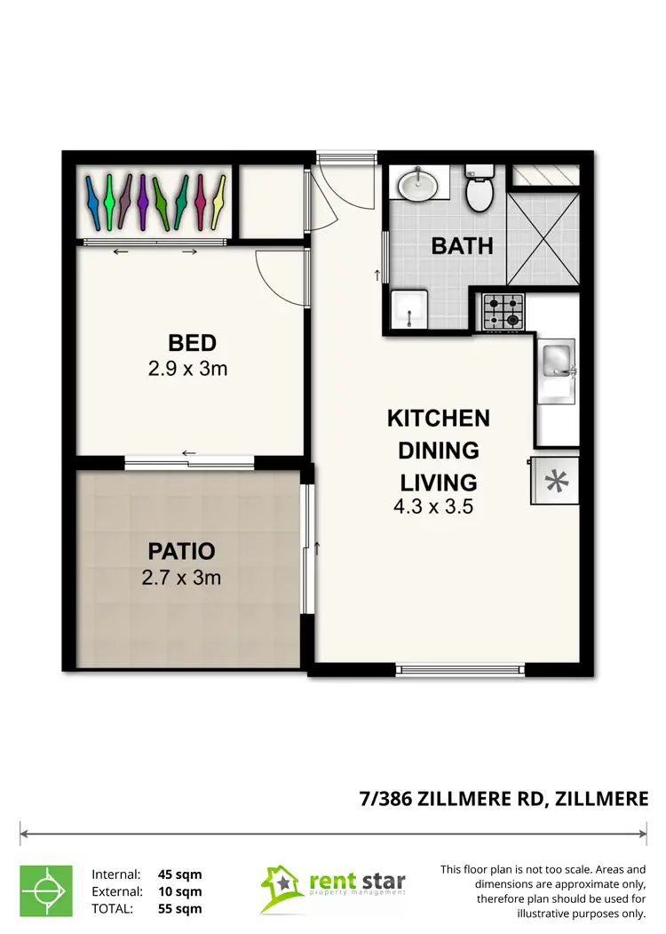 Floorplan of Homely unit listing, 7/386 Zillmere Road, Zillmere QLD 4034
