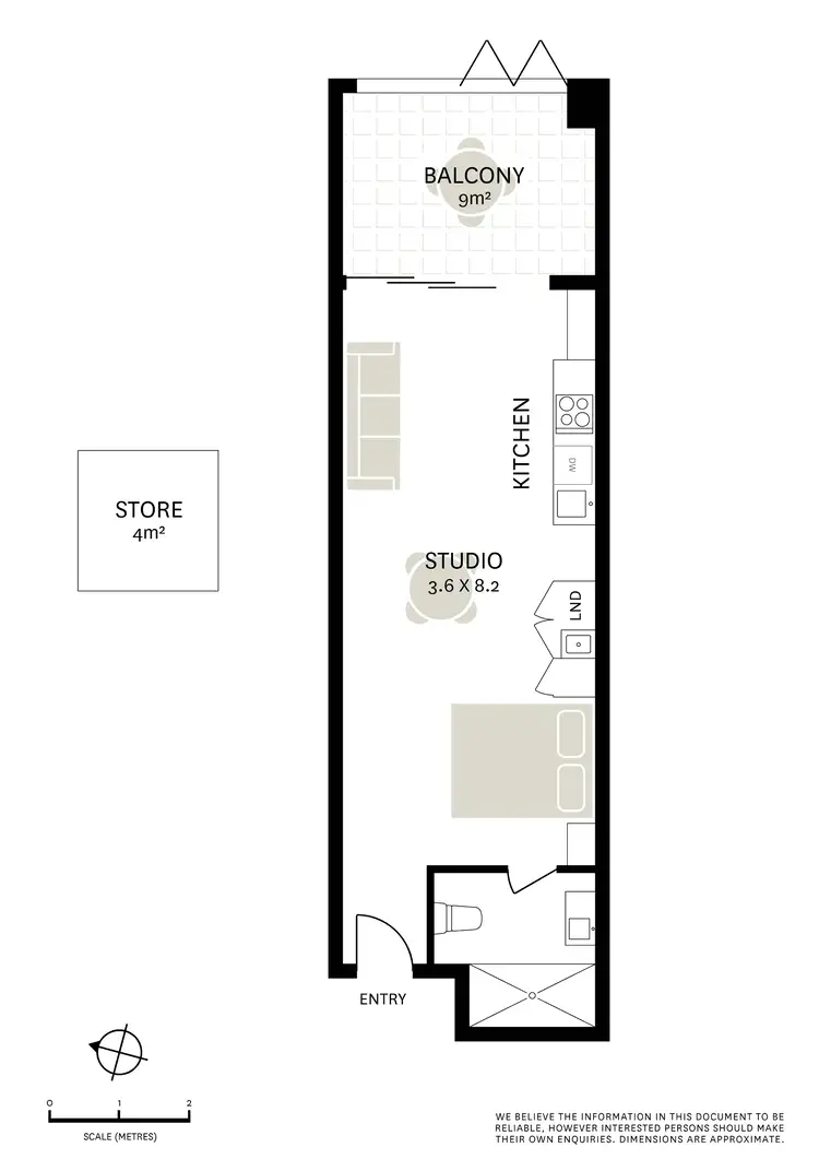 Floorplan of Homely studio listing, 103/74-76 Wyndham Street, Alexandria NSW 2015