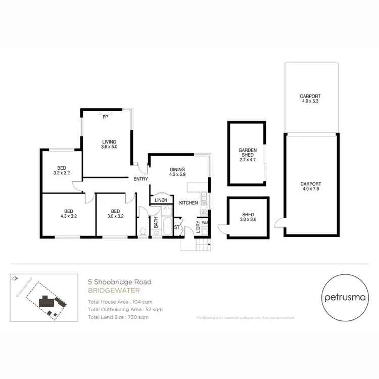 Floorplan of Homely house listing, 5 Shoobridge Road, Bridgewater TAS 7030