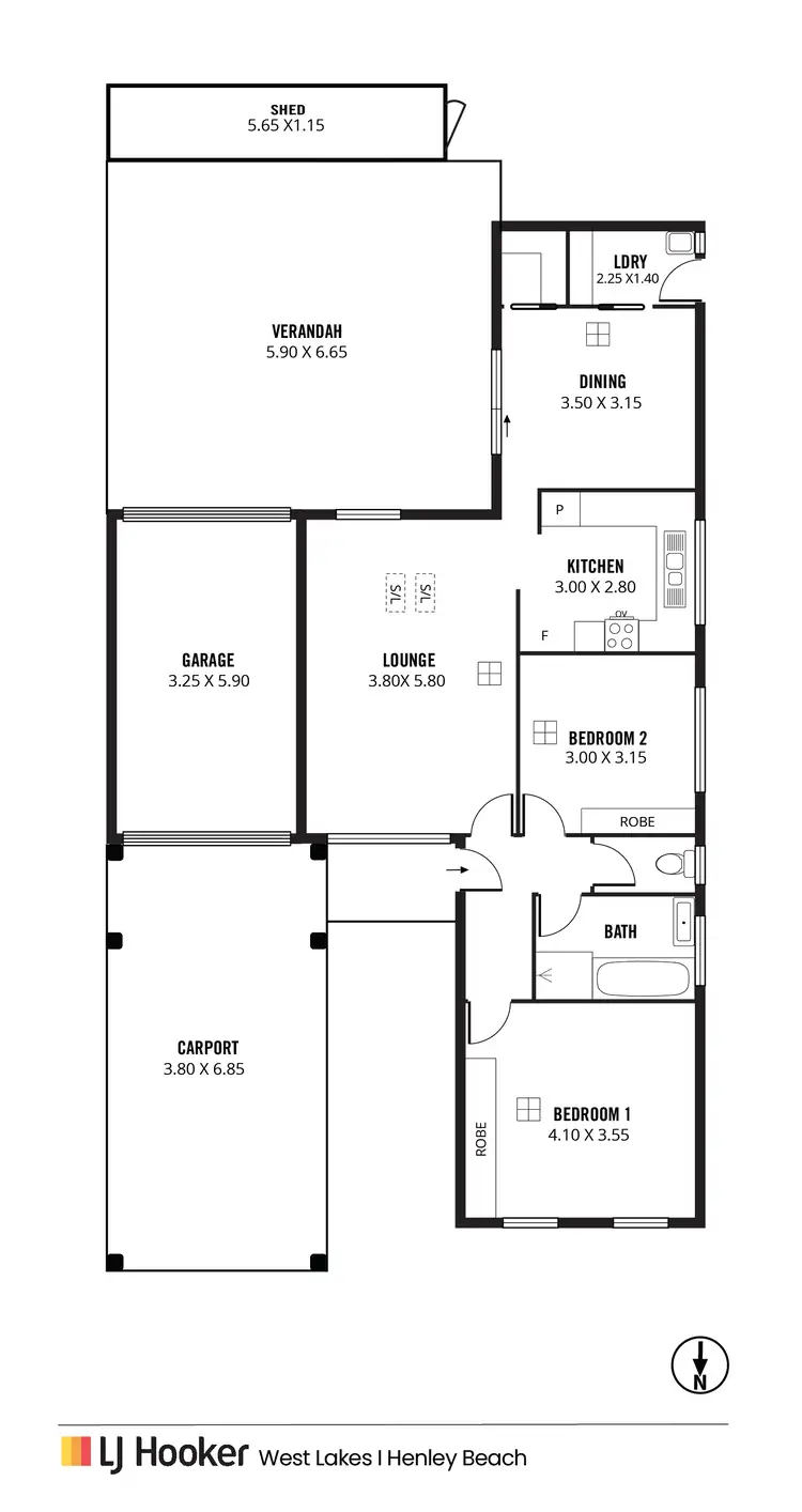 Floorplan of Homely unit listing, 1/35A Hounslow Avenue, Cowandilla SA 5033