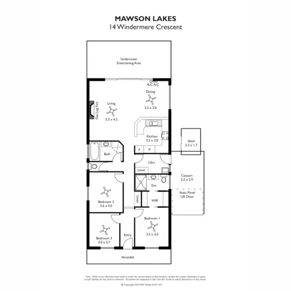 Floorplan of Homely house listing, 14 Windermere Crescent, Mawson Lakes SA 5095
