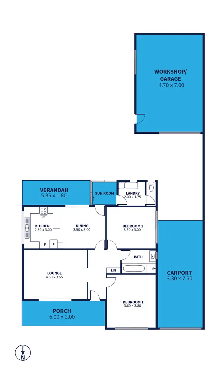 Floorplan of Homely house listing, 14 Farman Avenue, Hendon SA 5014