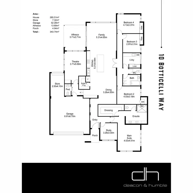 Floorplan of Homely house listing, 10 Botticelli Way, Landsdale WA 6065