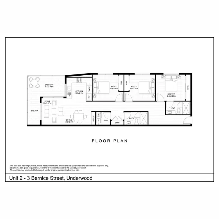 Floorplan of Homely unit listing, 403/3 Bernice Avenue, Underwood QLD 4119