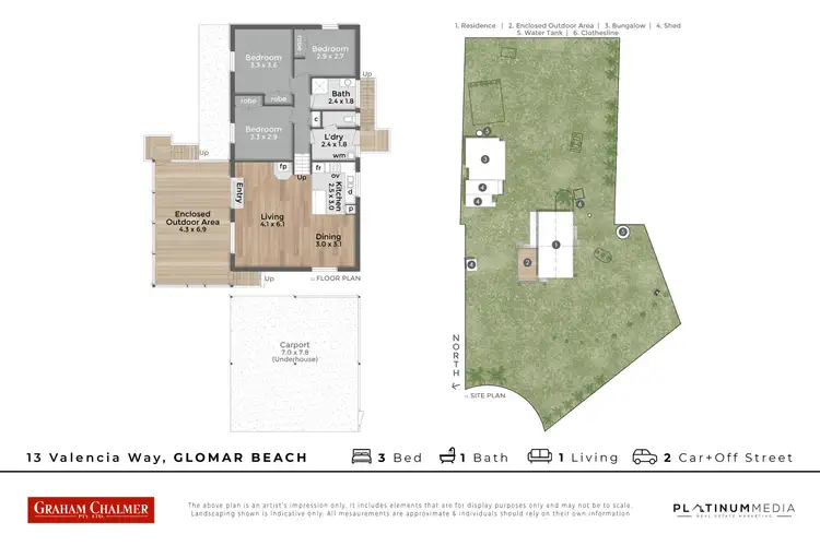 Floorplan of Homely house listing, 13 Valencia Way, Glomar Beach VIC 3851