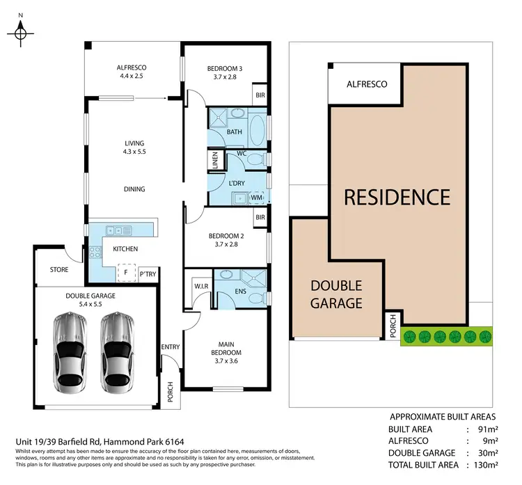 Floorplan of Homely house listing, 19/39 Barfield Road, Hammond Park WA 6164