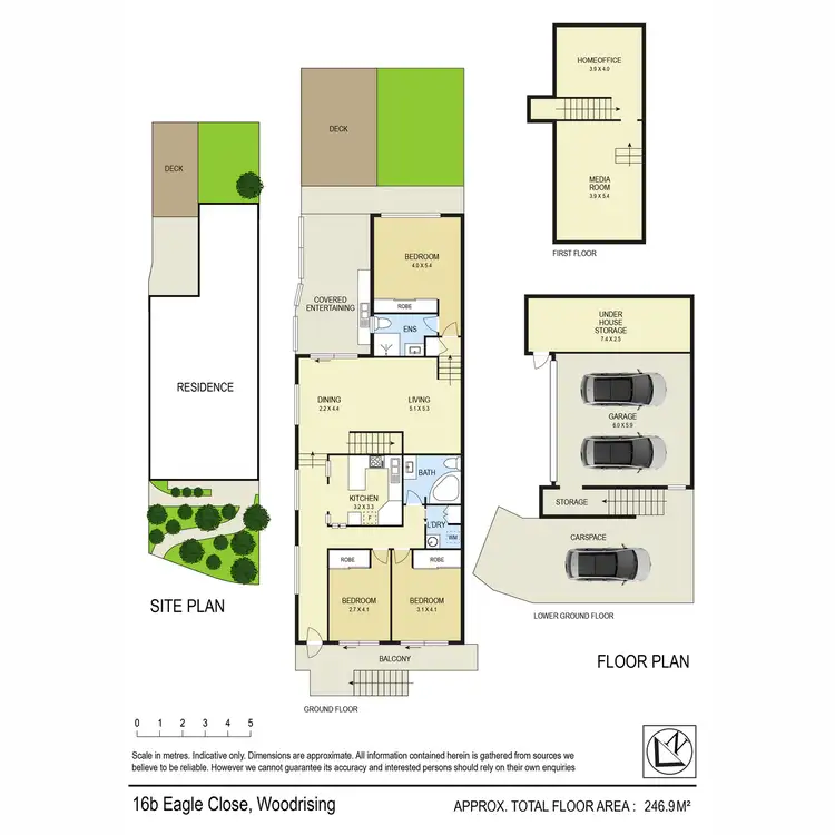 Floorplan of Homely semi-detached listing, 16B Eagle Close, Woodrising NSW 2284