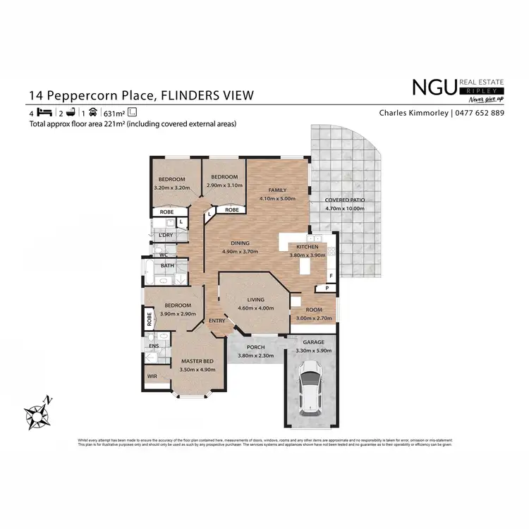 Floorplan of Homely house listing, 14 Peppercorn Place, Flinders View QLD 4305