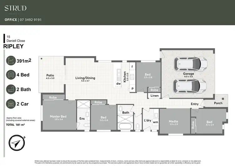 Floorplan of Homely house listing, 15 Daniell Close, Ripley QLD 4306