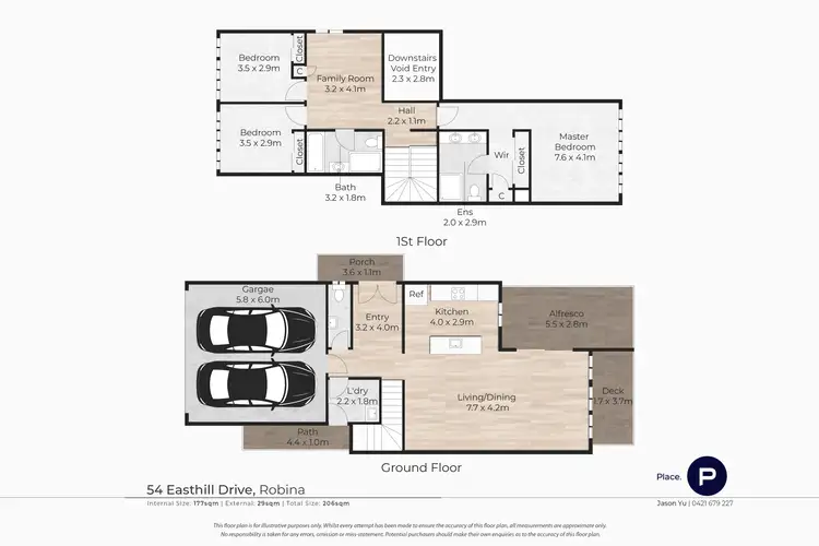 Floorplan of Homely townhouse listing, 54 Easthill Drive, Robina QLD 4226