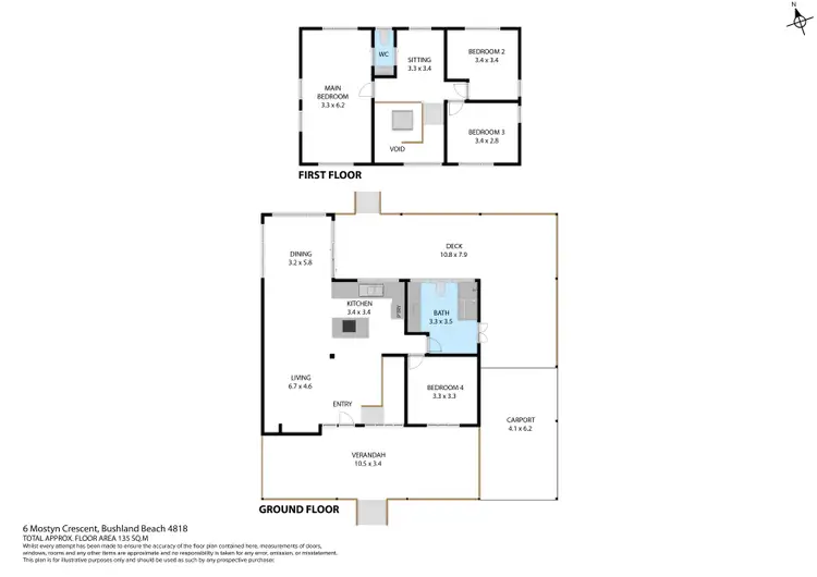 Floorplan of Homely house listing, 6 Mostyn Crescent, Bushland Beach QLD 4818