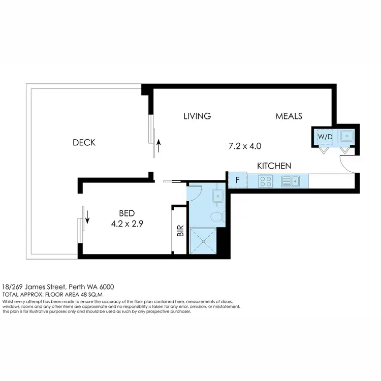 Floorplan of Homely apartment listing, 18/269 James Street, Perth WA 6000