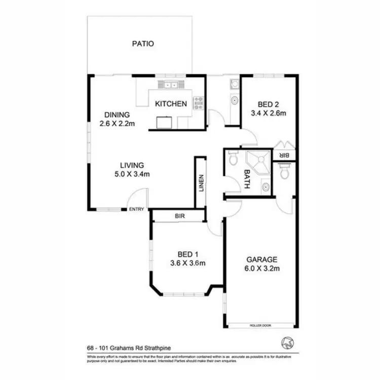 Floorplan of Homely villa listing, 68/101 Grahams Road, Strathpine QLD 4500