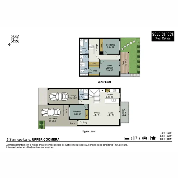 Floorplan of Homely townhouse listing, 6 Stanhope Lane, Upper Coomera QLD 4209