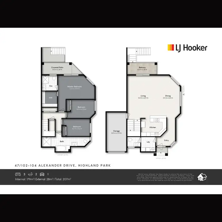 Floorplan of Homely townhouse listing, 47/102-104 Alexander Drive, Highland Park QLD 4211