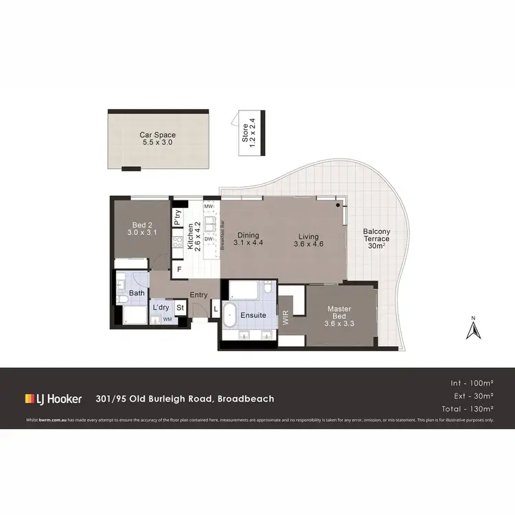 Floorplan of Homely apartment listing, 301/95 Old Burleigh Road, Broadbeach QLD 4218