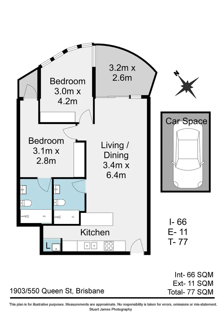 Floorplan of Homely apartment listing, 1903/550 Queen Street, Brisbane City QLD 4000