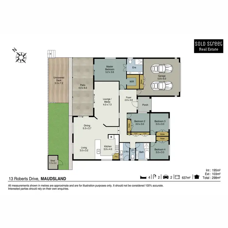 Floorplan of Homely house listing, 13 Roberts Drive, Maudsland QLD 4210