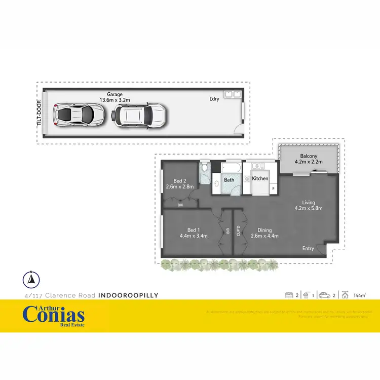 Floorplan of Homely unit listing, 4/117 Clarence Road, Indooroopilly QLD 4068