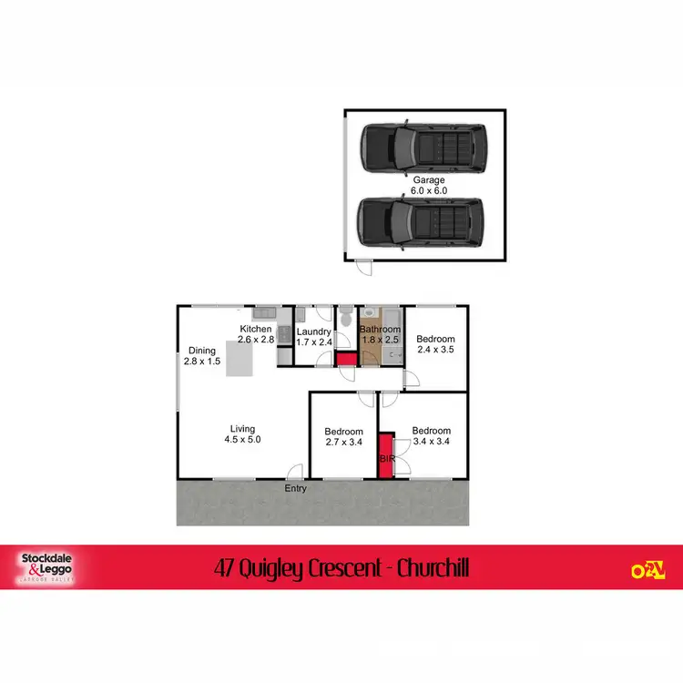 Floorplan of Homely house listing, 47 Quigley Crescent, Churchill VIC 3842