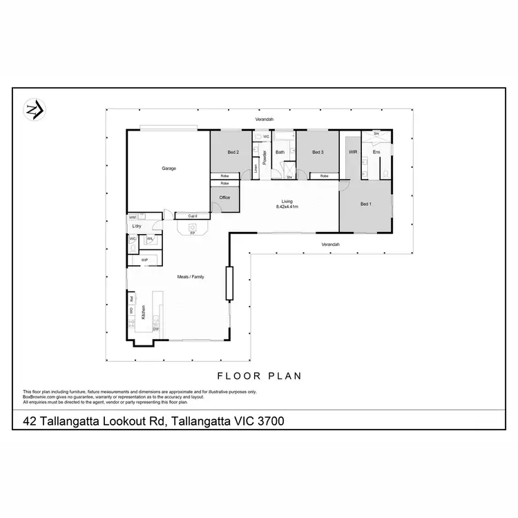 Floorplan of Homely rural property listing, 42 Tallangatta Lookout Road, Tallangatta VIC 3700