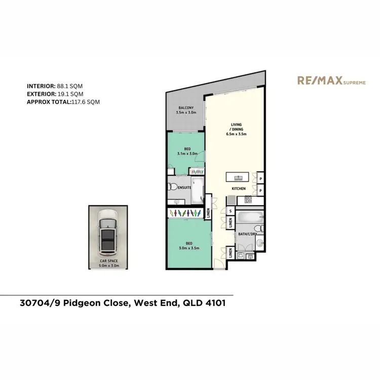 Floorplan of Homely apartment listing, 30704/9 Pidgeon Close, West End QLD 4101