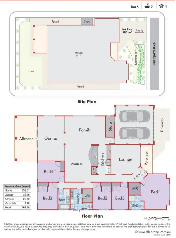 Floorplan of Homely house listing, 14 Berigora Avenue, Tapping WA 6065