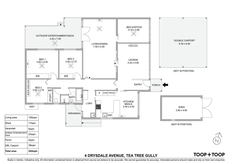 Floorplan of Homely house listing, 4 Drysdale Avenue, Tea Tree Gully SA 5091
