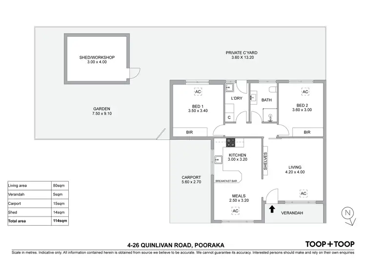Floorplan of Homely unit listing, 4/26 Quinlivan Road, Pooraka SA 5095