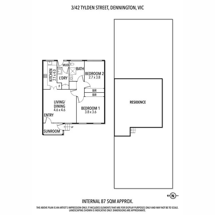 Floorplan of Homely house listing, 3/42 Tylden Street, Dennington VIC 3280