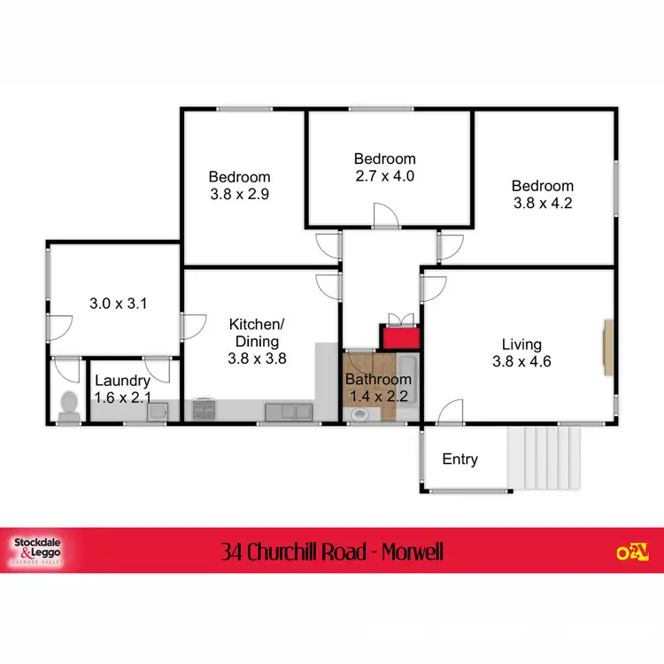 Floorplan of Homely house listing, 34 Churchill Road, Morwell VIC 3840