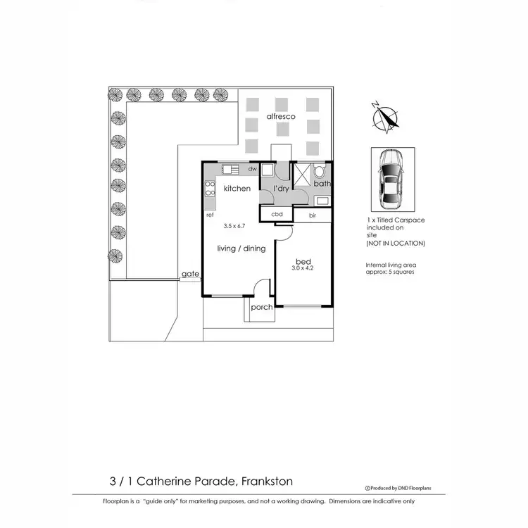 Floorplan of Homely unit listing, 3/1 Catherine Parade, Frankston VIC 3199