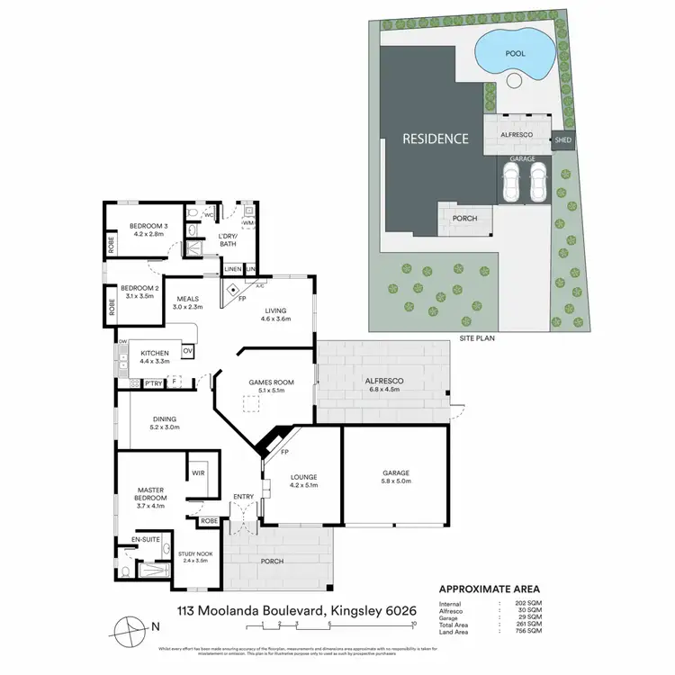 Floorplan of Homely house listing, 113 Moolanda Boulevard, Kingsley WA 6026