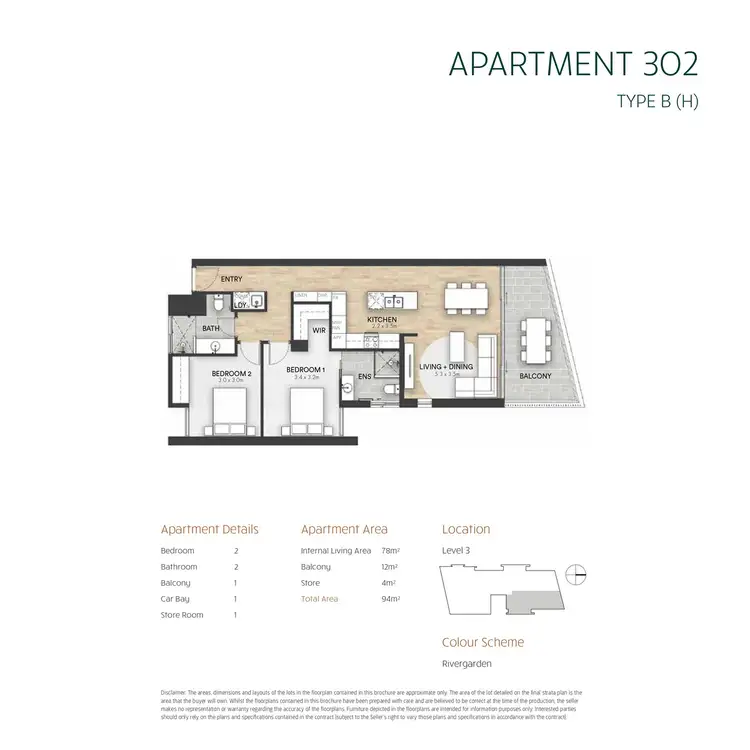 Floorplan of Homely apartment listing, 302/422 Canning Highway, Attadale WA 6156