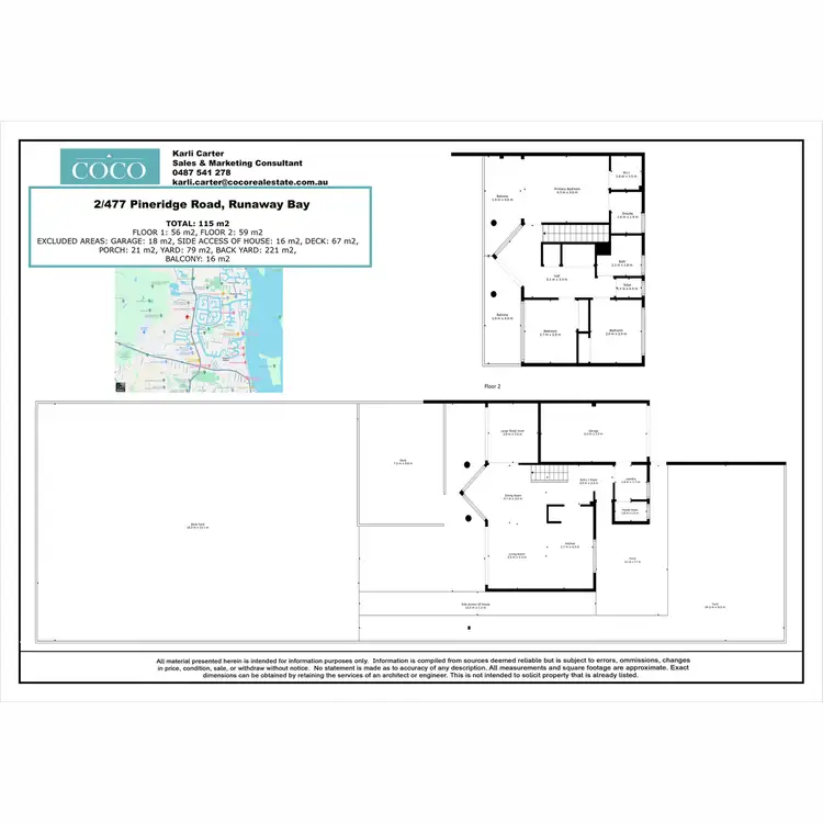 Floorplan of Homely semi-detached listing, 2/477 Pine Ridge Road, Runaway Bay QLD 4216