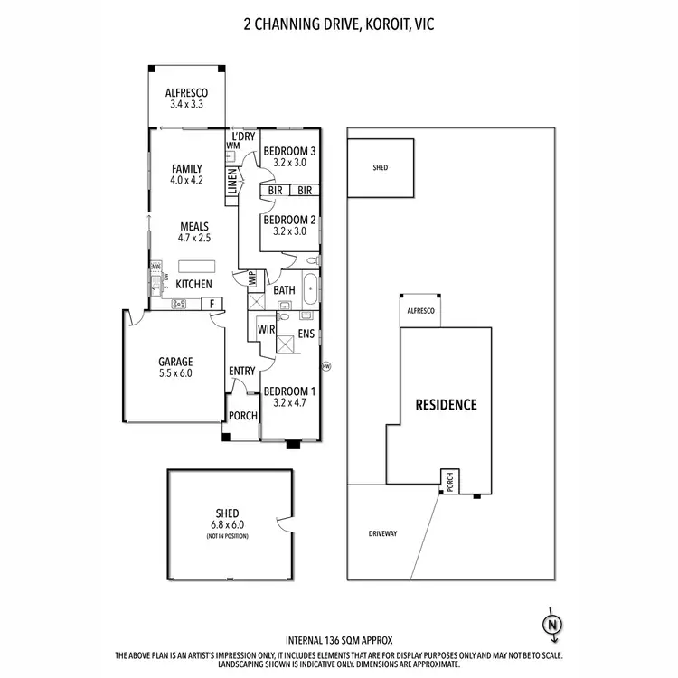 Floorplan of Homely house listing, 2 Channing Drive, Koroit VIC 3282