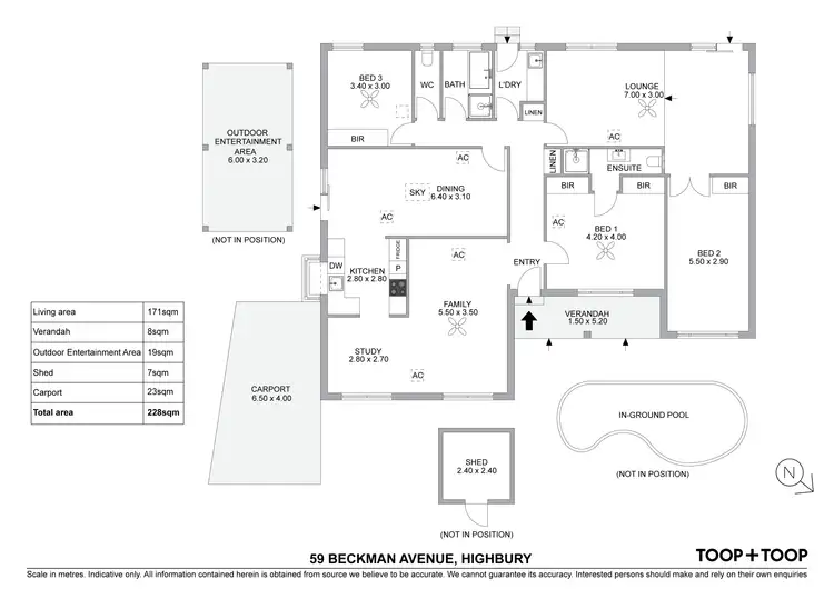 Floorplan of Homely house listing, 59 Beckman Avenue, Highbury SA 5089