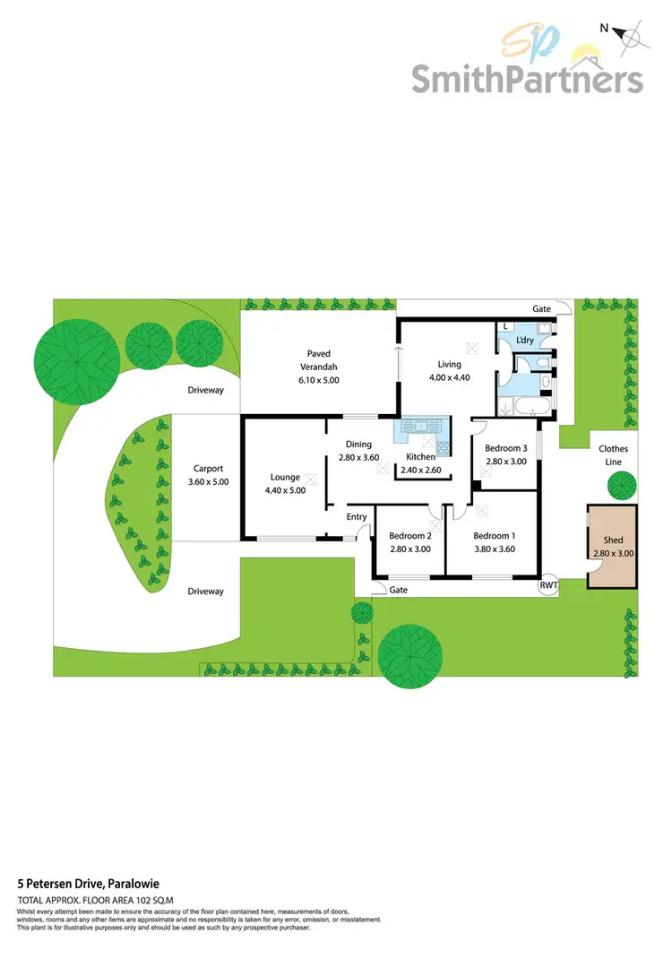 Floorplan of Homely house listing, 5 Petersen Court, Paralowie SA 5108
