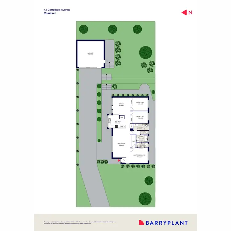 Floorplan of Homely house listing, 43 Carrathool Avenue, Rosebud VIC 3939