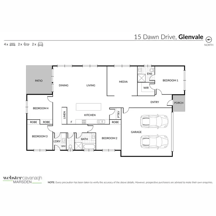 Floorplan of Homely house listing, 15 Dawn Drive, Glenvale QLD 4350