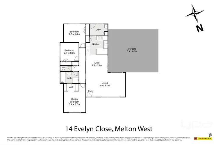 Floorplan of Homely house listing, 14 Evelyn Close, Melton West VIC 3337