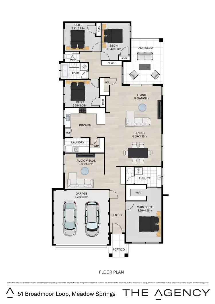 Floorplan of Homely house listing, 51 Broadmoor Loop, Meadow Springs WA 6210