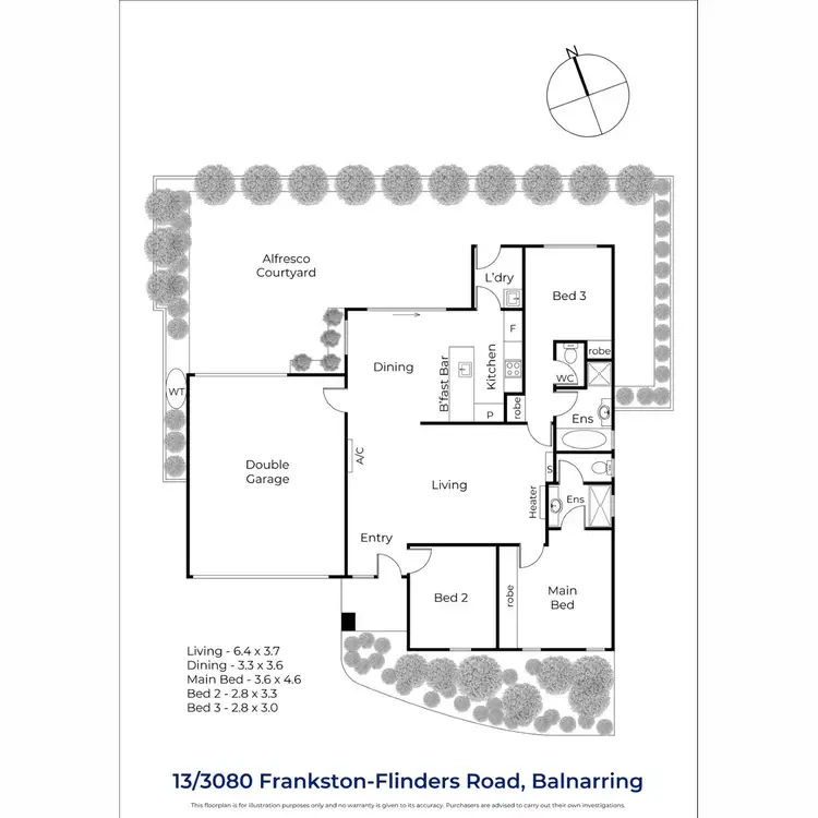 Floorplan of Homely unit listing, 13/3080 Frankston Flinders Road, Balnarring VIC 3926