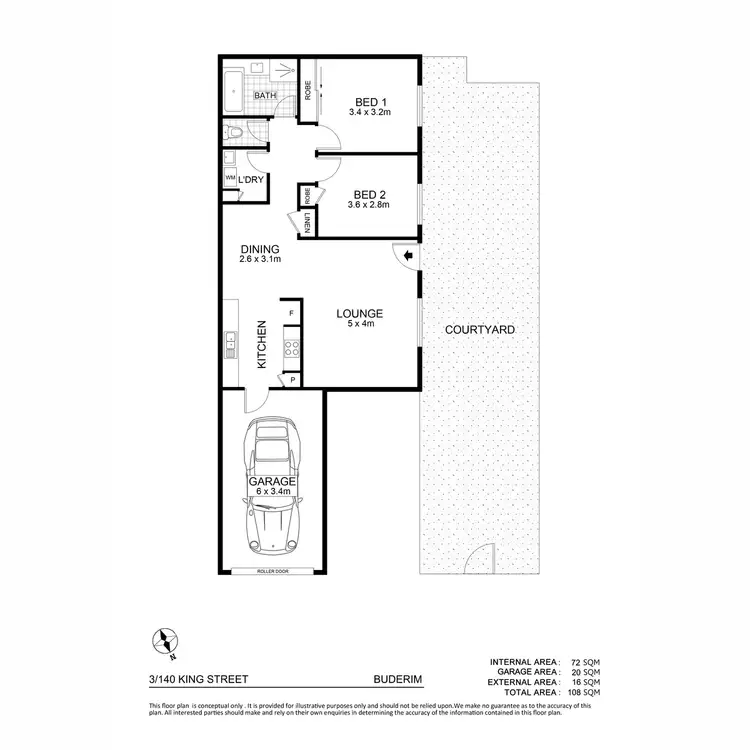 Floorplan of Homely apartment listing, 3/140 King Street, Buderim QLD 4556