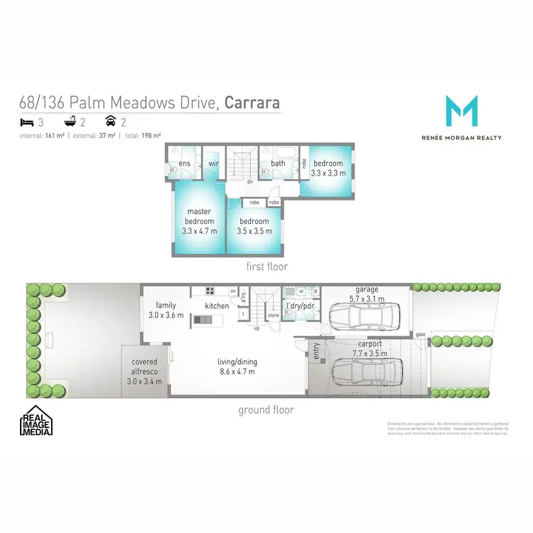 Floorplan of Homely townhouse listing, 68/136 Palm Meadows Drive, Carrara QLD 4211