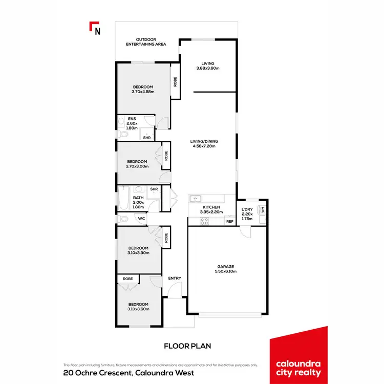 Floorplan of Homely house listing, 20 Ochre Crescent, Caloundra West QLD 4551