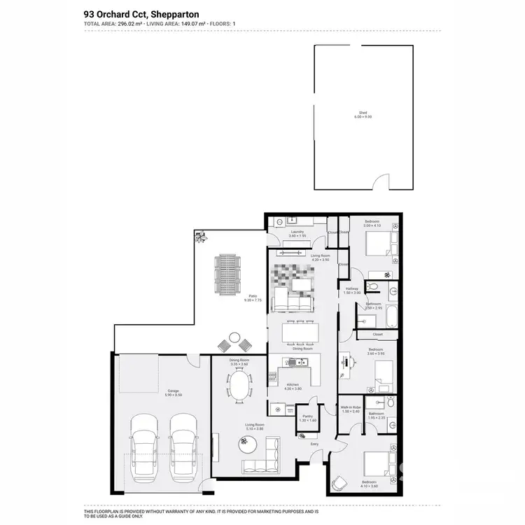 Floorplan of Homely house listing, 93 Orchard Circuit, Shepparton VIC 3630