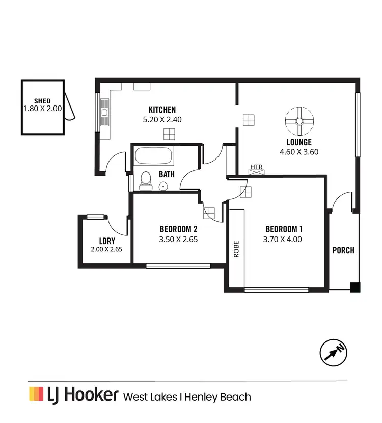 Floorplan of Homely unit listing, 1 / 8-10 Simpson Street, Woodville South SA 5011