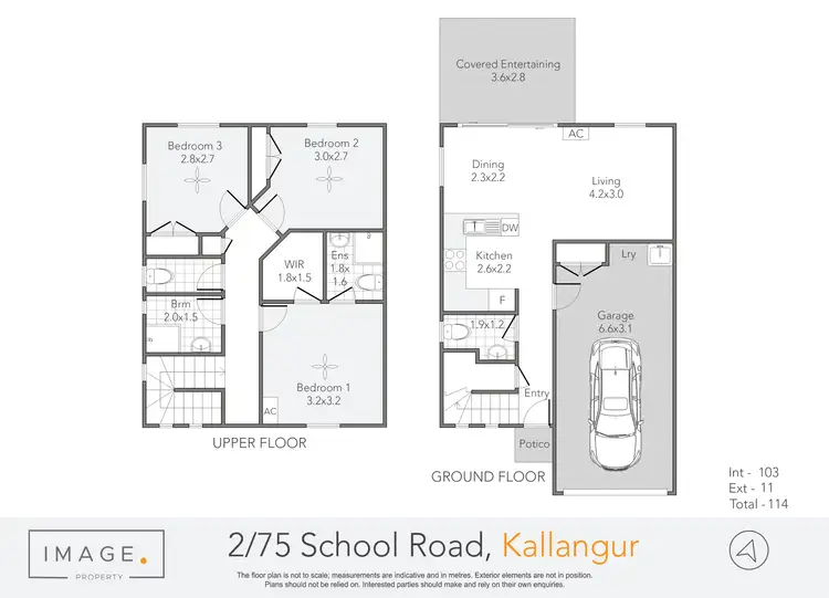 Floorplan of Homely unit listing, 2/75 School Road, Kallangur QLD 4503
