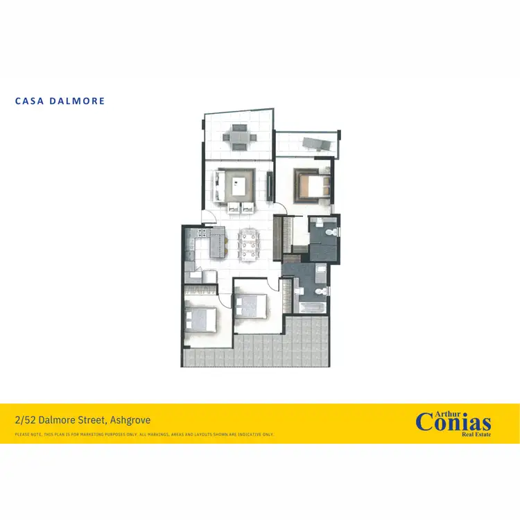Floorplan of Homely unit listing, 2/52 Dalmore Street, Ashgrove QLD 4060